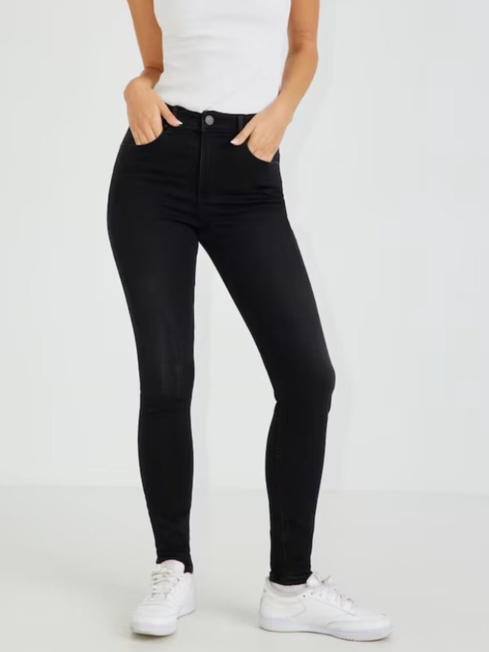 Garage Black High-Waisted Stretch Skinny Jeans